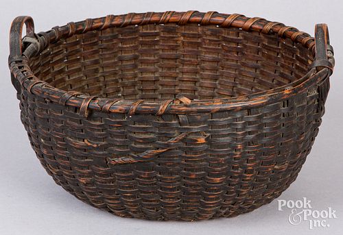 PAINTED SPLINT BASKET 19TH C Painted 30f37b