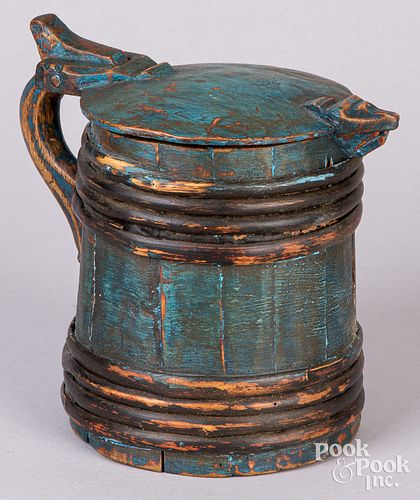 SCANDINAVIAN PAINTED TANKARD, 19TH