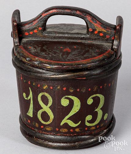 MINIATURE SCANDINAVIA PAINTED BUCKET,