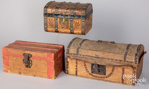 THREE BOXES, TO INCLUDE TWO HIDE