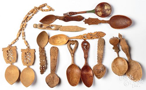 COLLECTION OF SCANDINAVIAN CARVED