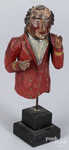CARVED AND PAINTED FIGURE OF A 30f525