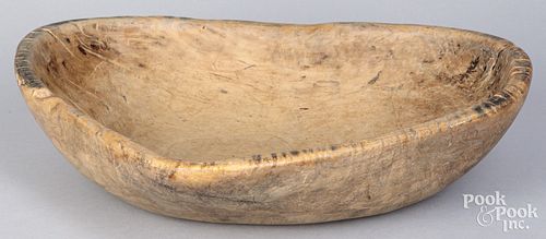 LARGE SCANDINAVIAN HEART BURL BOWL,