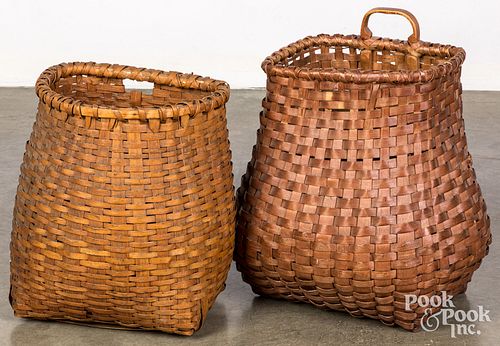 TWO PACK BASKETS LATE 19TH C Two 30f536