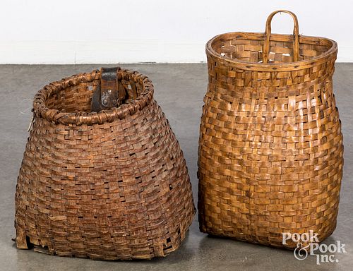 TWO PACK BASKETS LATE 19TH C Two 30f545