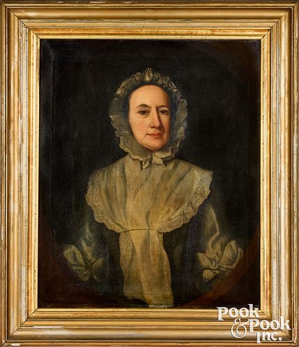OIL ON CANVAS PORTRAIT OF A WOMAN  30f58b