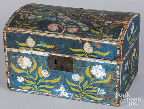 CONTINENTAL PAINTED VALUABLES BOX  30f5a4