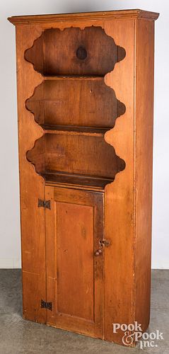 PINE ONE-PIECE OPEN TOP CUPBOARD,