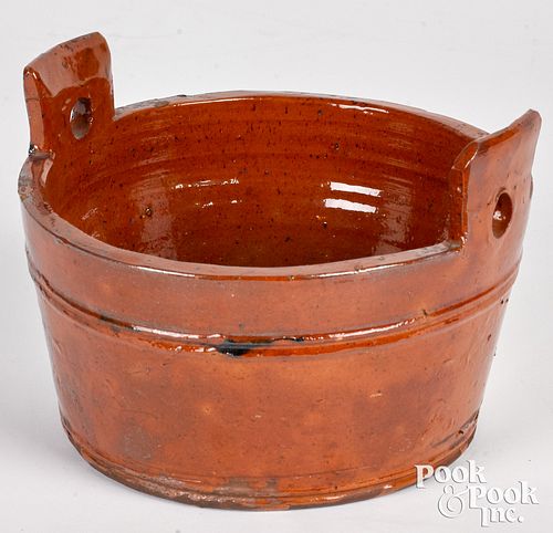 PENNSYLVANIA REDWARE BUTTER TUB  30f60b