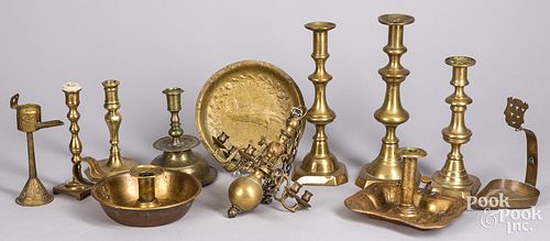 ASSORTED BRASS LIGHTING.Assorted