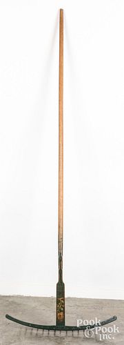 SCANDINAVIAN PAINTED RAKE, DATED