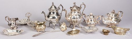 GROUP OF SILVER PLATE.Group of