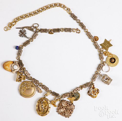 CHARM NECKLACE, WITH SEVERAL CHARMSCharm