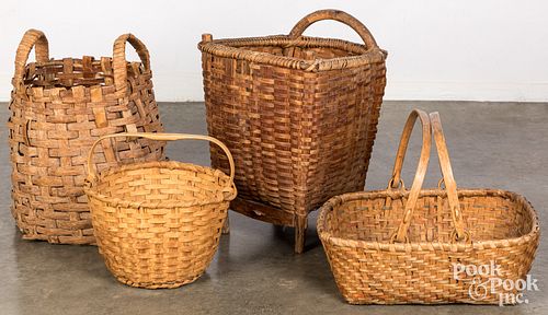 TWO PACK BASKETS, TOGETHER WITH