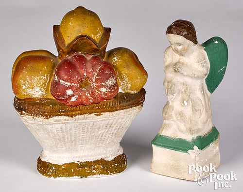 TWO PIECES OF PENNSYLVANIA CHALKWARE  30f689