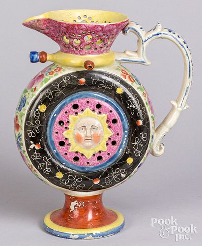 PRATTWARE PORCELAIN PUZZLE PITCHER,