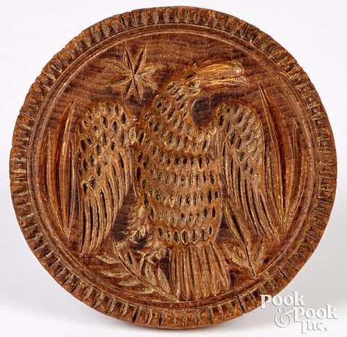 CARVED EAGLE BUTTERPRINT 19TH 30f6b7