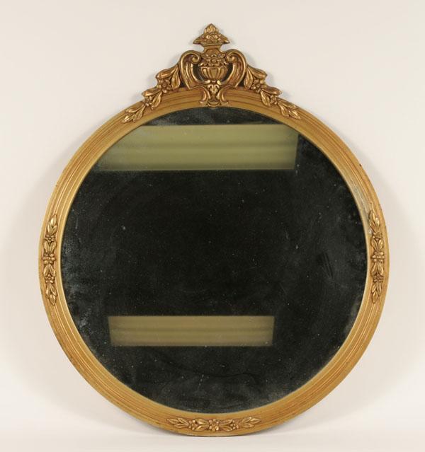 Gilt wooden mirror with floral