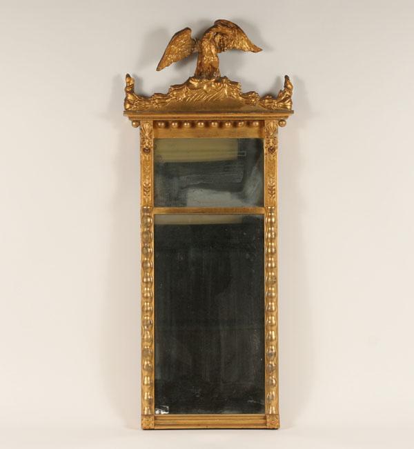 Federal style gilt tabernacle mirror;