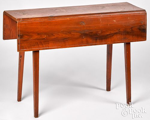 PAINTED PINE DROP-LEAF TABLE, 19TH