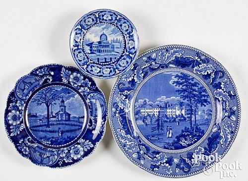 THREE HISTORICAL BLUE STAFFORDSHIRE