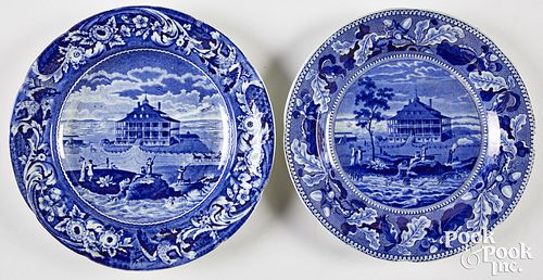 TWO HISTORICAL BLUE STAFFORDSHIRE 30f770