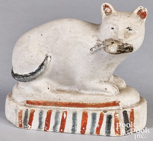 PENNSYLVANIA CHALKWARE CAT WITH 30f7a6