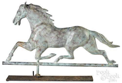 FULL-BODIED COPPER RUNNING HORSE