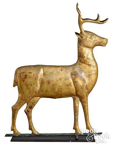 SWELL BODIED COPPER STAG WEATHERVANE  30f7ee
