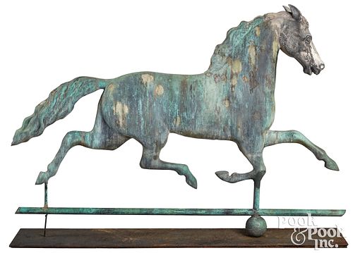 FULL-BODIED COPPER RUNNING HORSE