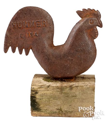 CAST IRON HUMMER ROOSTER WINDMILL