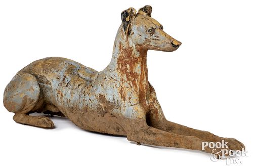 CAST IRON WHIPPET, LATE 19TH C.Cast