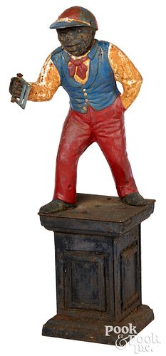 CAST IRON JOCKEY HITCHING POSTCast