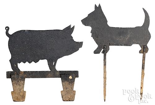 CAST IRON PIG AND DOG BOOTSCRAPESCast 30f83c