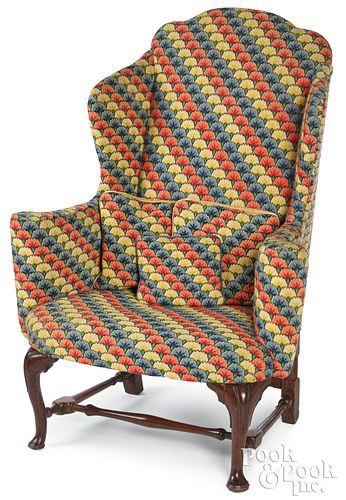 GEORGE II MAHOGANY WING CHAIR  30f847