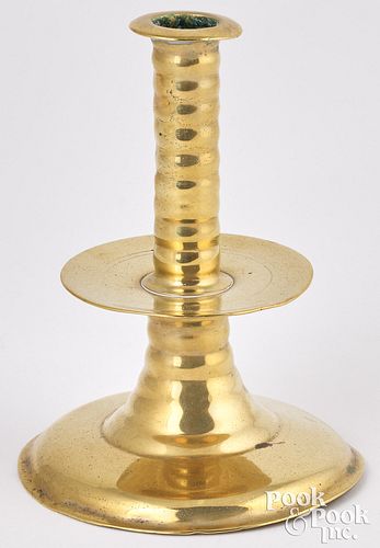 ENGLISH BRASS TRUMPET CANDLESTICK  30f840