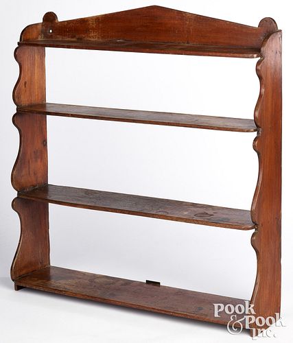 MAHOGANY HANGING SHELF 19TH C Mahogany 30f856