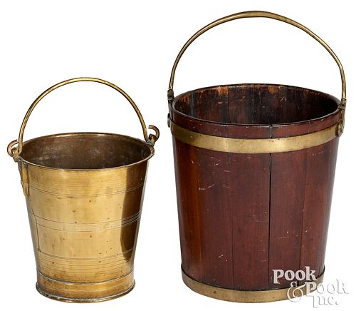 TWO PEAT BUCKETS EARLY 19TH C Two 30f85e