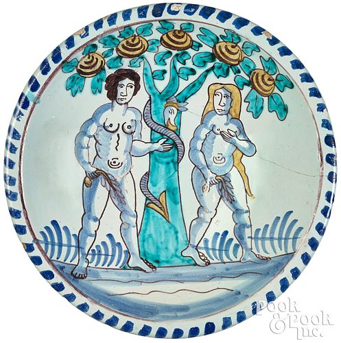 DELFTWARE BLUE DASH ADAM AND EVE