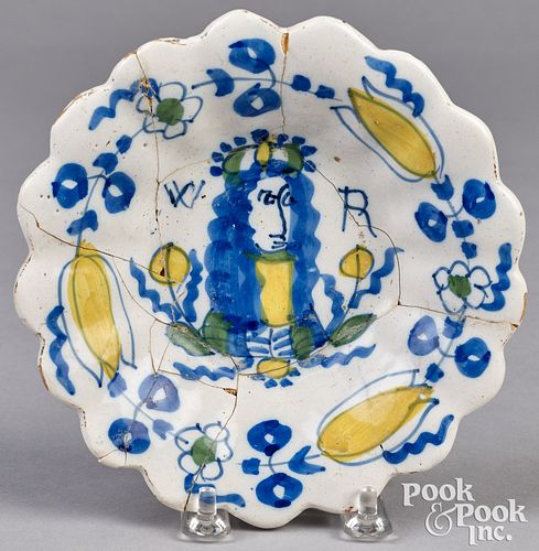 SMALL DUTCH DELFTWARE KING WILLIAM