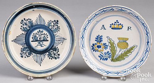 TWO ENGLISH DELFTWARE QUEEN ANNE 30f889