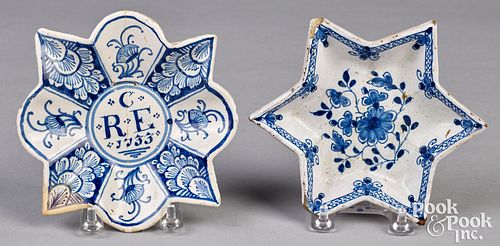 TWO DELFTWARE PLAQUES OR PICKLE