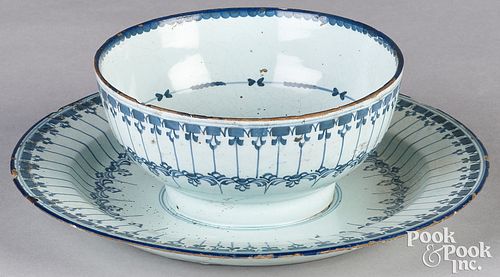DELFTWARE MARRIAGE BOWL AND ATTACHED 30f89d