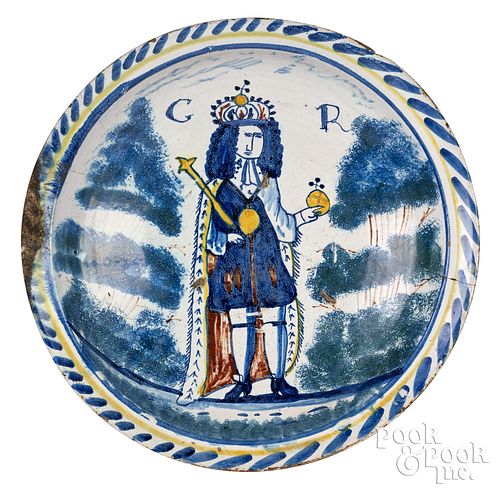 ENGLISH DELFTWARE KING GEORGE BLUE
