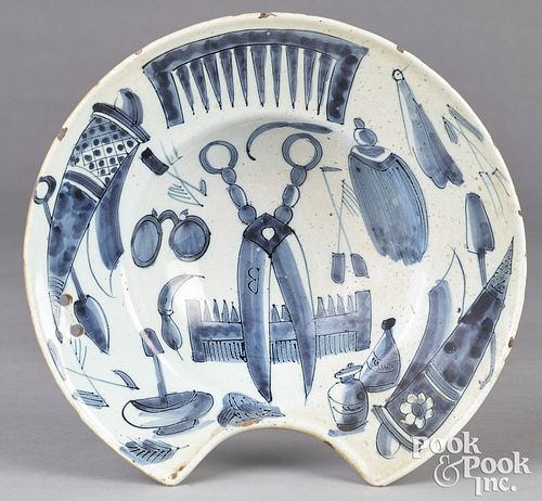 ENGLISH DELFTWARE BARBERS BOWL,