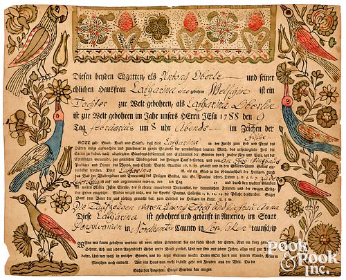 JOHANN HEINRICH OTTO FRAKTUR BIRTH 30f95e