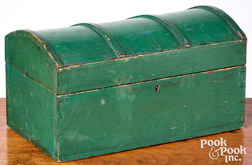 PAINTED PINE DOME TOP DRESSER BOX  30f975
