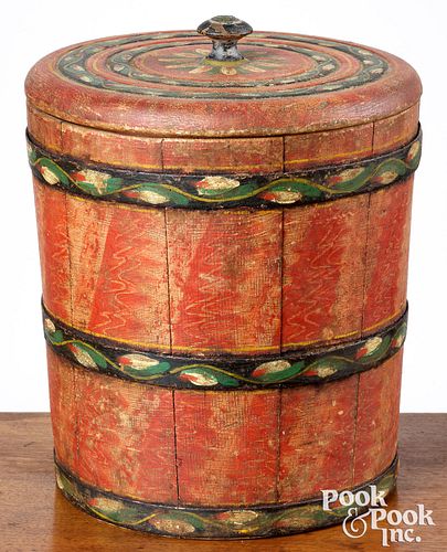 JOSEPH LEHN PAINTED LIDDED SUGAR