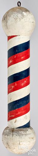 PAINTED BARBER POLE EARLY 20TH 30f97e