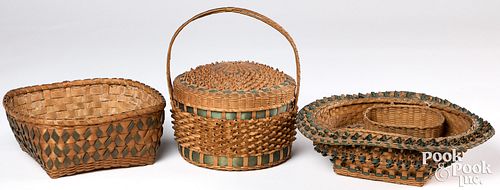 THREE WOODLANDS PORCUPINE BASKETS  30f9b7